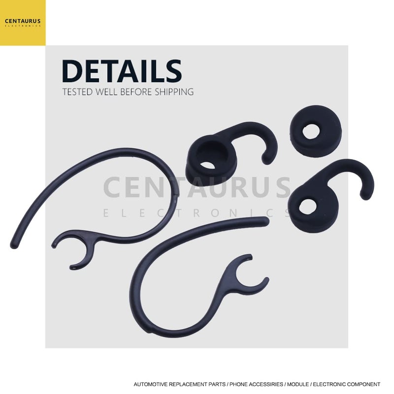 CE Centaurus Electronics New 3pcs Gel Ear Bud Earbuds tip + 2pcs Ear Hook Loop earhooks Replacement for Jabra EASYCALL EASYGO Clear USA Cell Phones Parts - Image 2